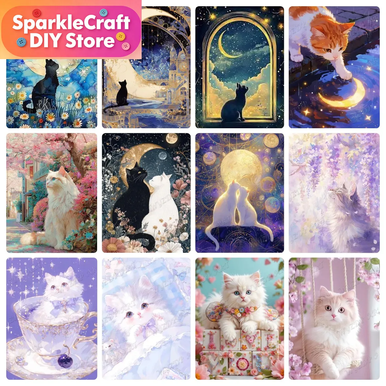 Resin Art Canvas - Zestaw do malowania diamentami 5D DIY: