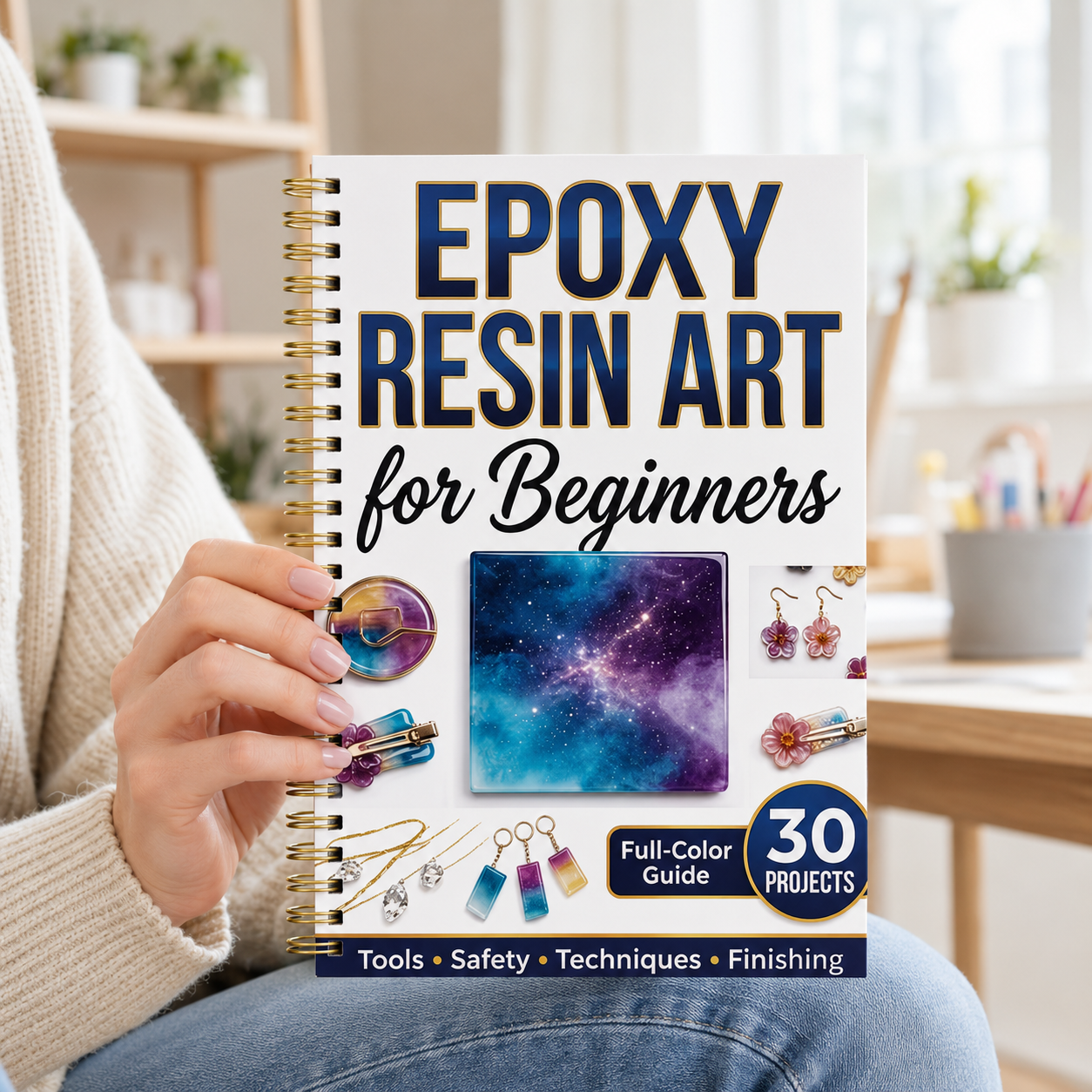 Resin Art Guide Free - Wprowadzenie do spiralnego przewodnika A5 do