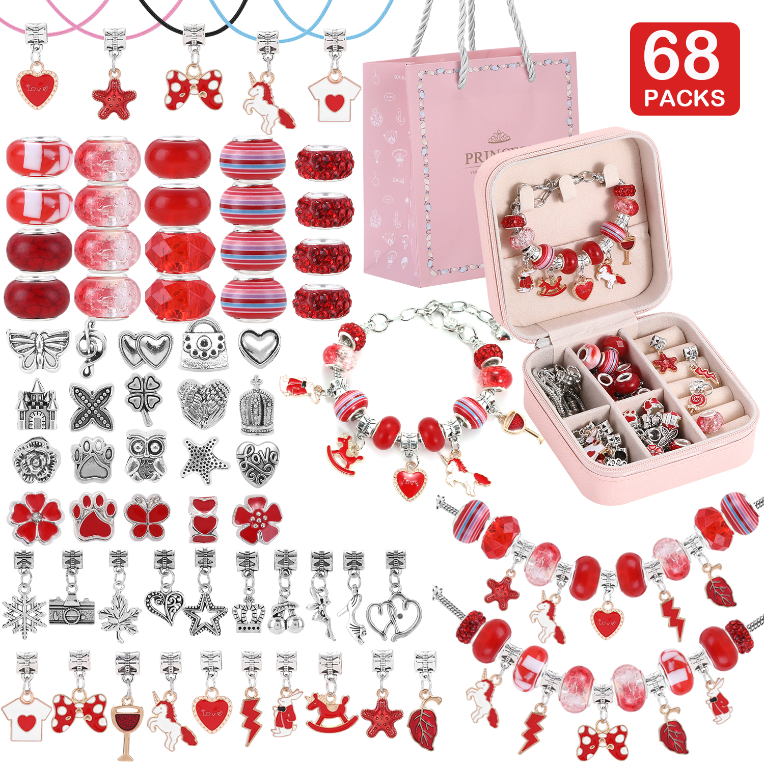 Resin Art Diy - 68-częściowy zestaw do tworzenia bransoletek z