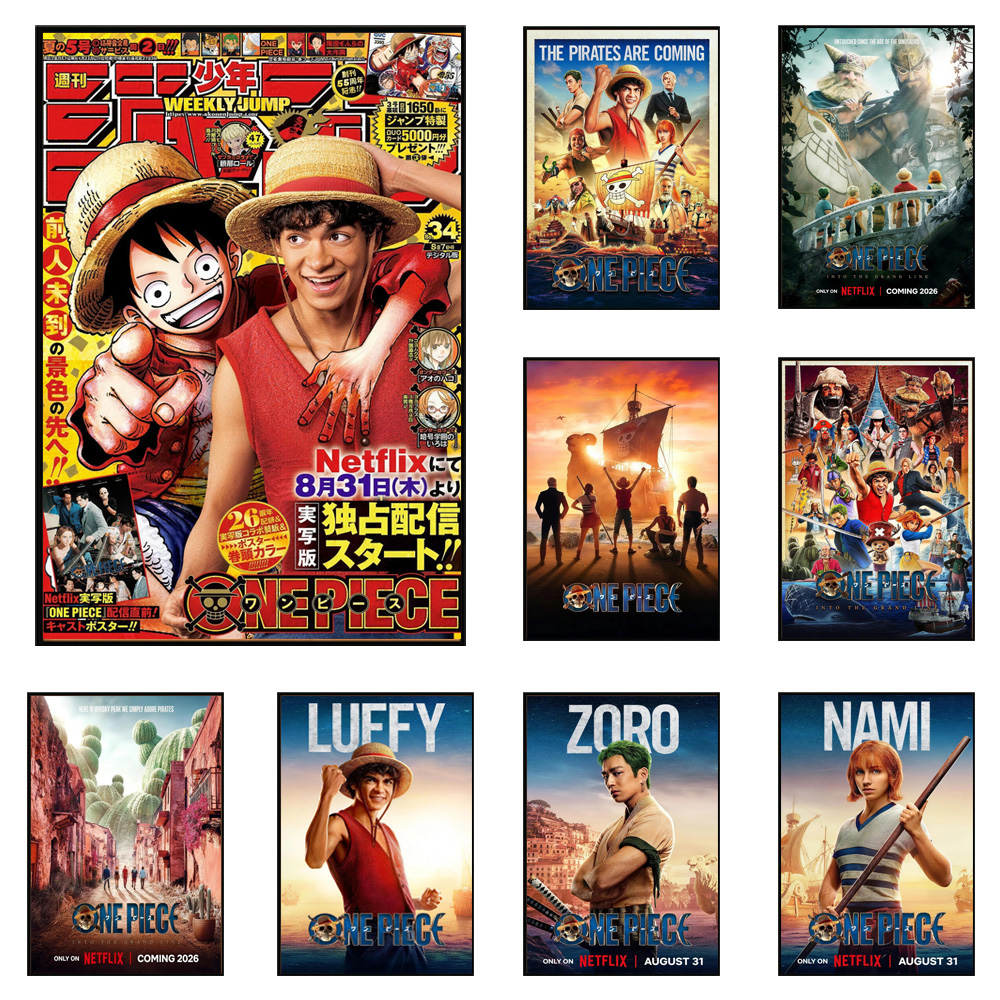Resin Art Canvas - 2026 Pop Manga One Piece Plakat
