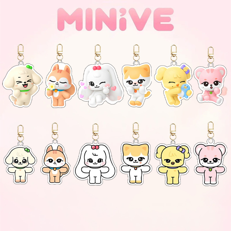 Resin Art Keychain - Breloczek Akrylowy Ive Minivek Kpop Group