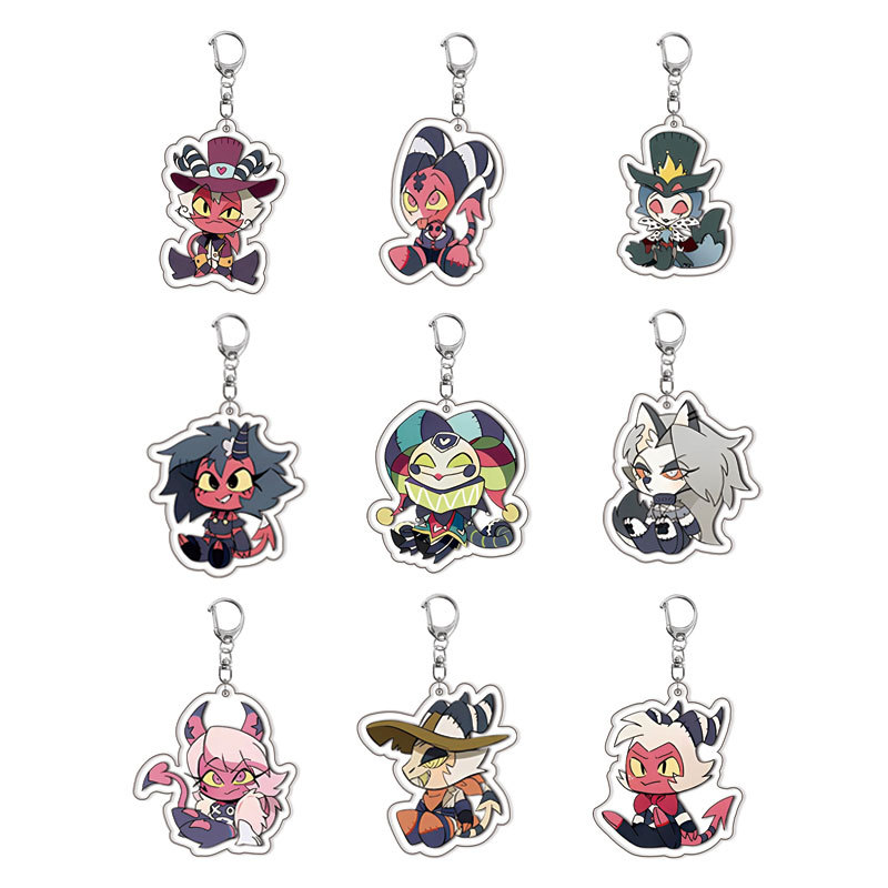 Resin Art Keychain - Hazbin Hotel Nowe Akrylowe Popularne Produkty
