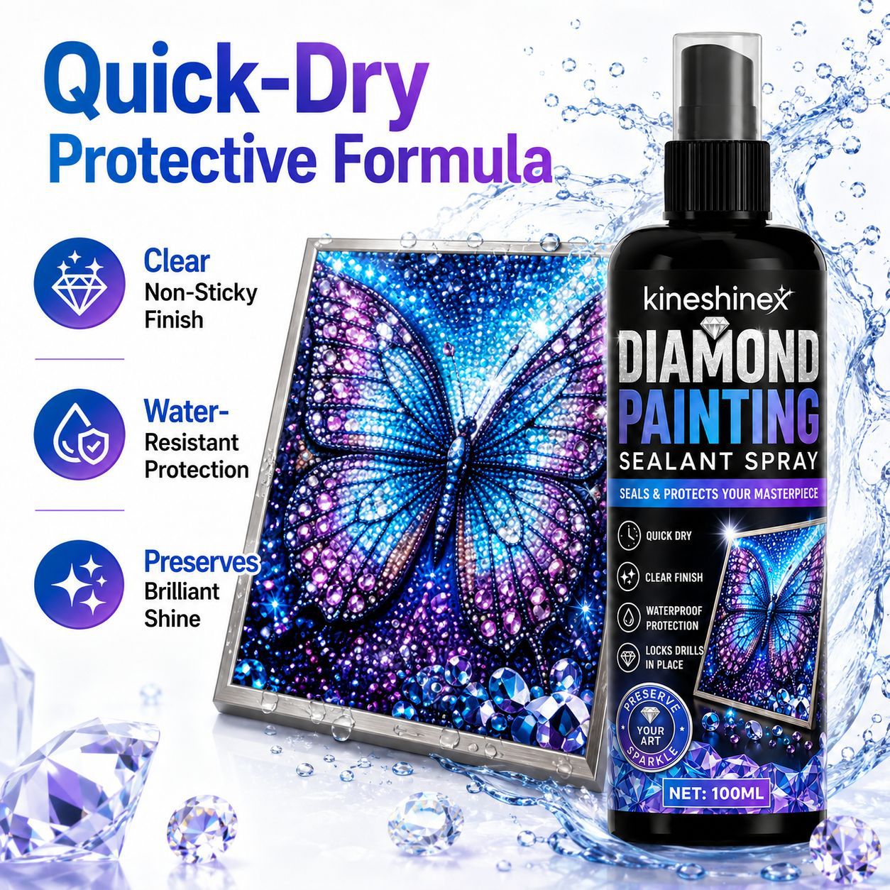 Resin Art Canvas - Spray do utrwalania obrazów diamentowych 100ml