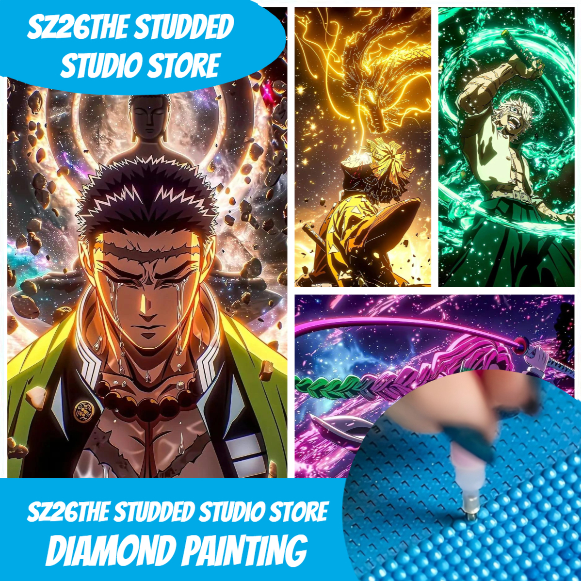 Resin Art Canvas - Sz26 Anime Demon Slayer Himejima Gyomei