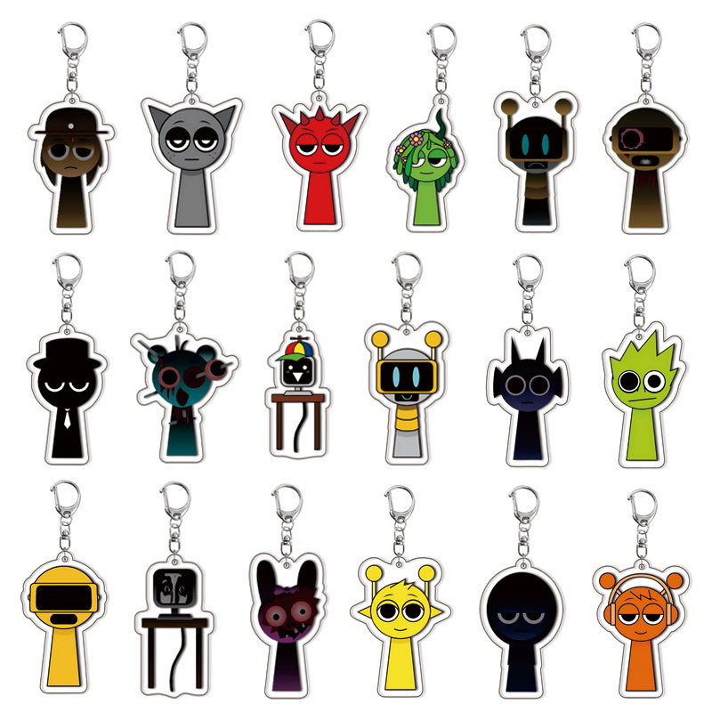 Resin Art Keychain - Breloczek Incredibox Sprunky Beats Rhythm Crew,