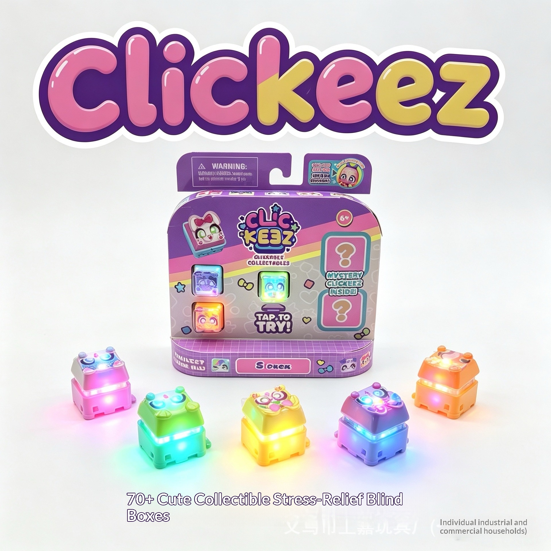 Resin Art Keychain - Brelok do kluczy Clickeez Fidget Keycap,