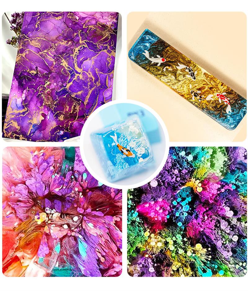 10 ml/butelka 22 kolory atrame – Resin Pigment Alcohol Ink recenzja i cena