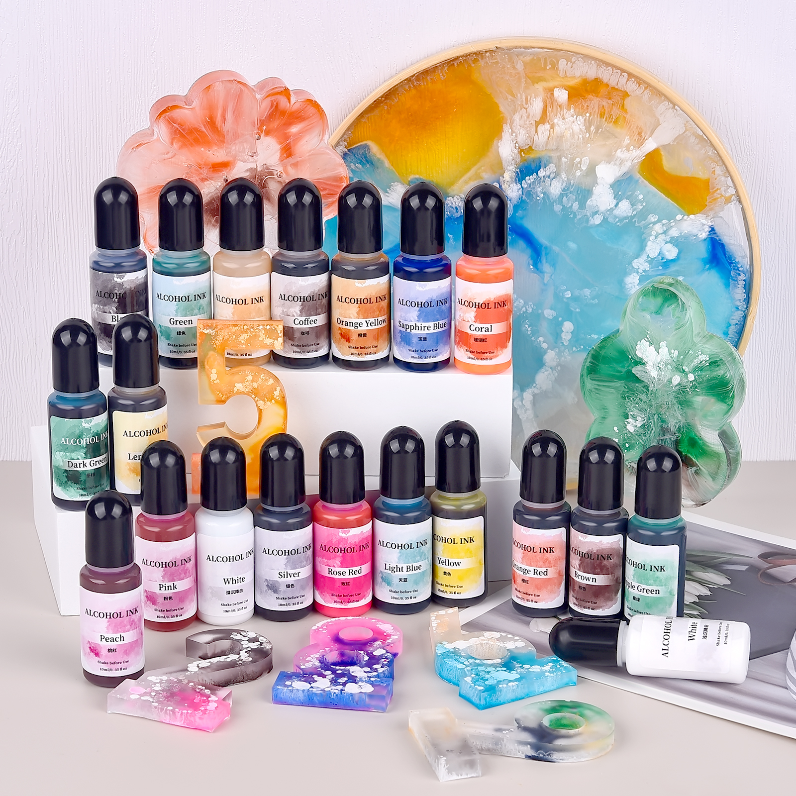 1 zestaw Art Ink Alcohol Zesta – Resin Pigment Alcohol Ink recenzja i cena
