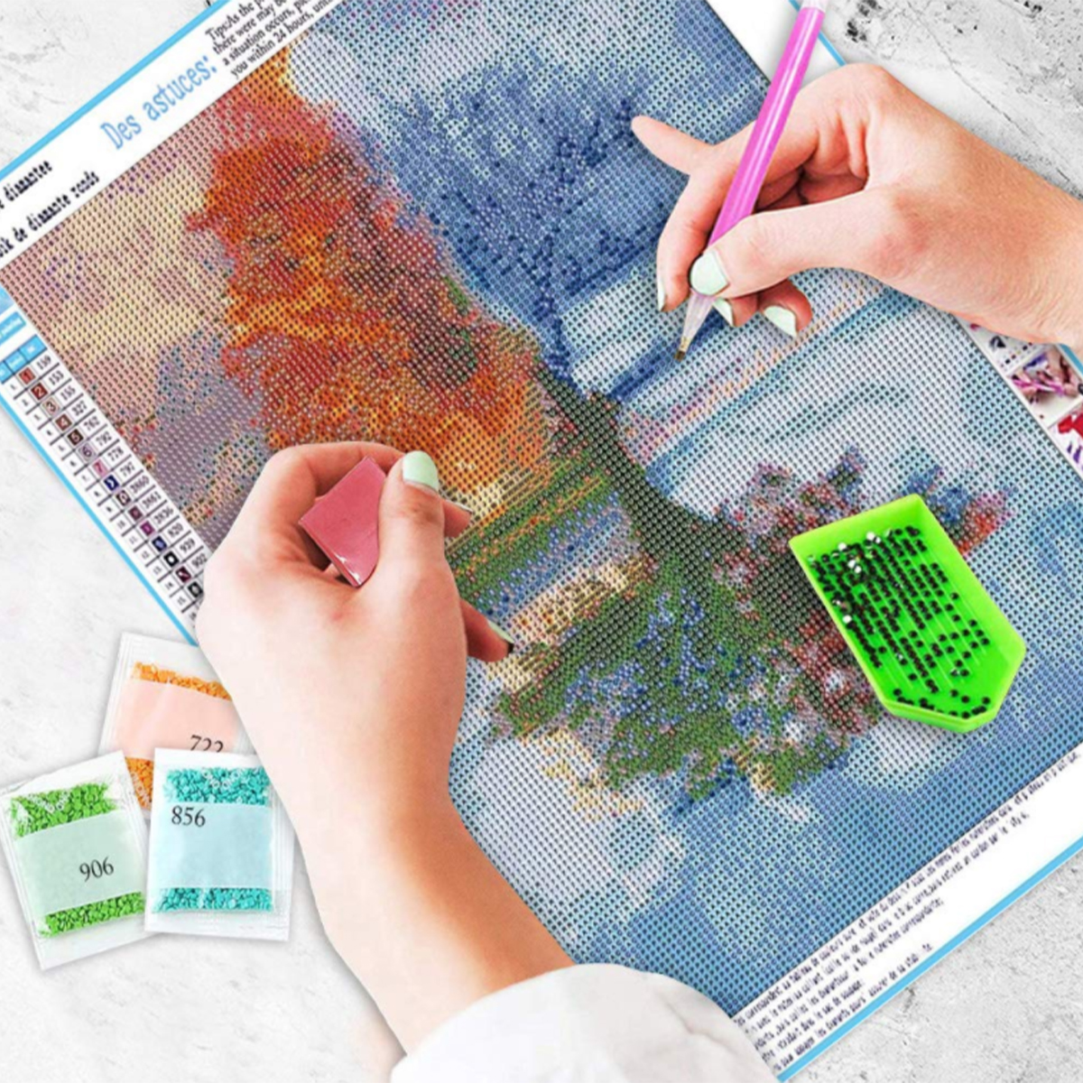DIY diamentowe malowanie okrąg – Resin Art Canvas recenzja i cena