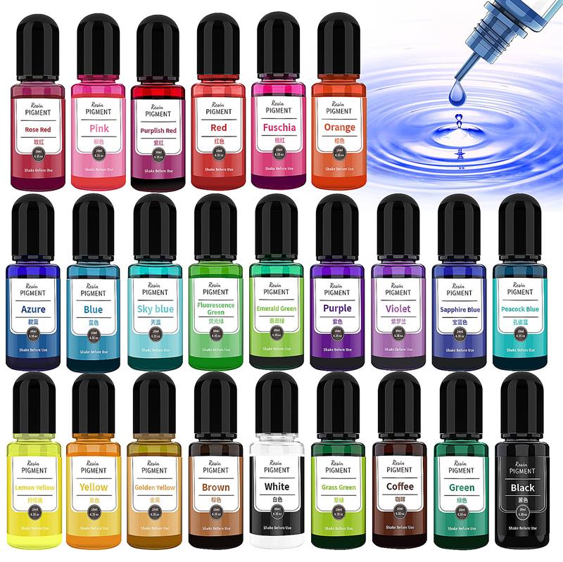 24 kolor Art Ink alkohol żywic – Resin Pigment Alcohol Ink recenzja i cena